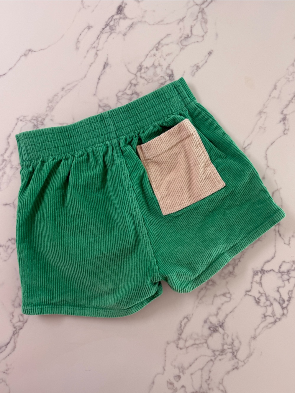 Hammies Corduroy Shorts - Green / Sand - Size 28 - Picture 3 of 6